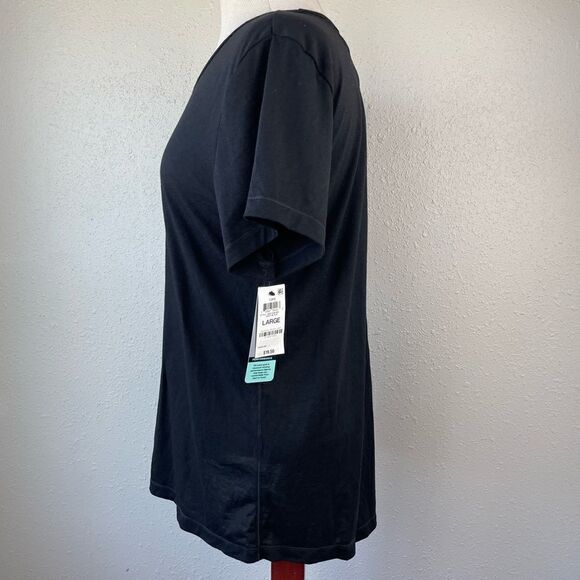 NWT Ideology Black Short Sleeve Performance T-Shirt Size L - Picture 2 of 7